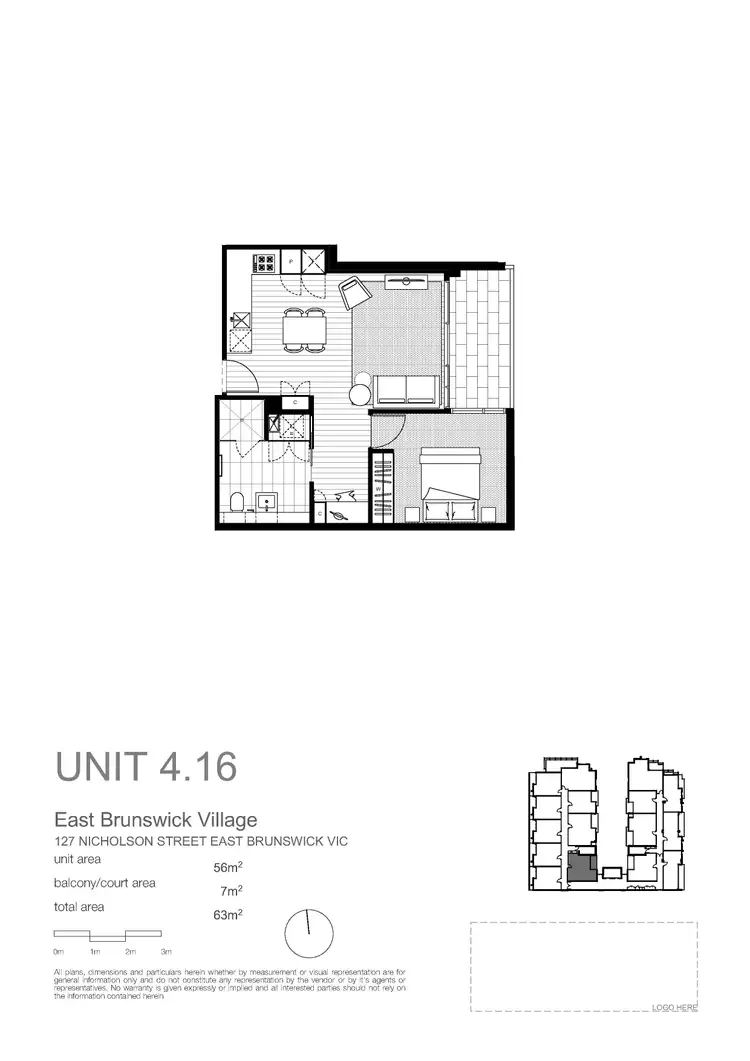 Floorplan of Homely apartment listing, 416/127 Nicholson Street, Brunswick East VIC 3057