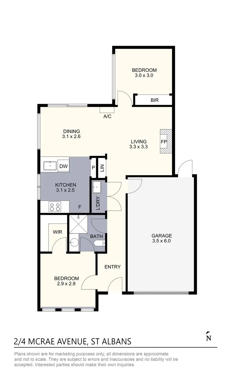 Floorplan of Homely unit listing, 2/4 McRae Avenue, St Albans VIC 3021