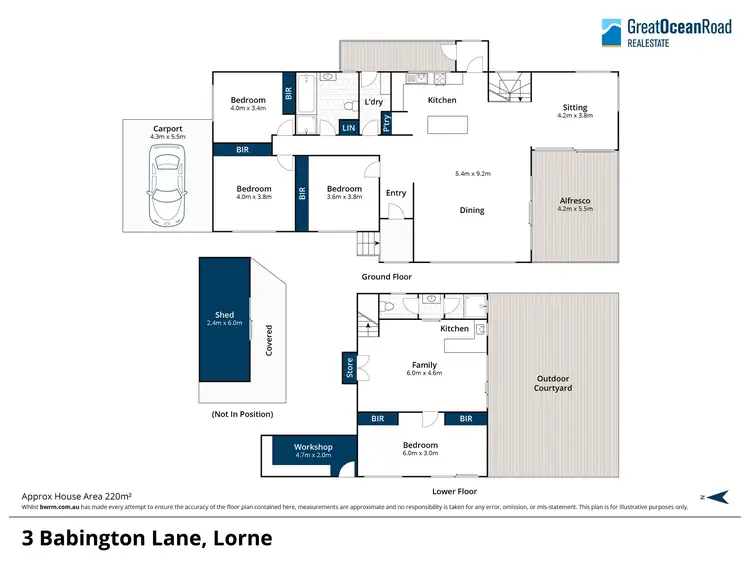 Floorplan of Homely house listing, 3 Babington Lane, Lorne VIC 3232