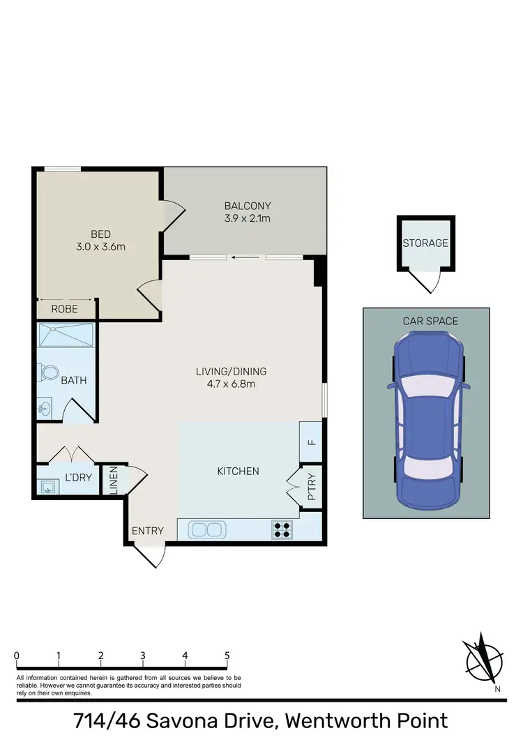 Floorplan of Homely unit listing, 714/46 Savona Drive, Wentworth Point NSW 2127