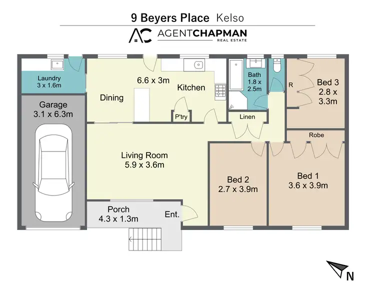 Floorplan of Homely house listing, 9 Beyers Place, Kelso NSW 2795