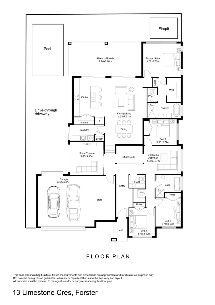 Floorplan of Homely house listing, 13 Limestone Crescent, Forster NSW 2428