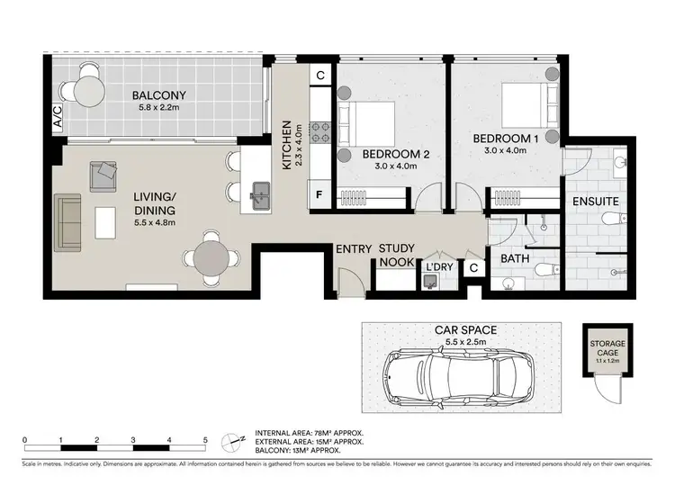 Floorplan of Homely unit listing, 902/68 Railway Parade, Burwood NSW 2134