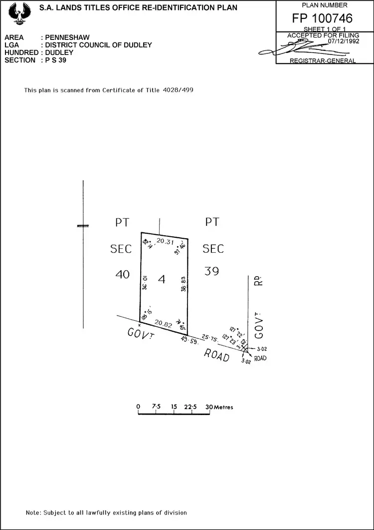 Floorplan of Homely land listing, 17 Warrawee Terrace, Penneshaw SA 5222