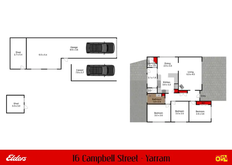 Floorplan of Homely house listing, 16 Campbell Street, Yarram VIC 3971