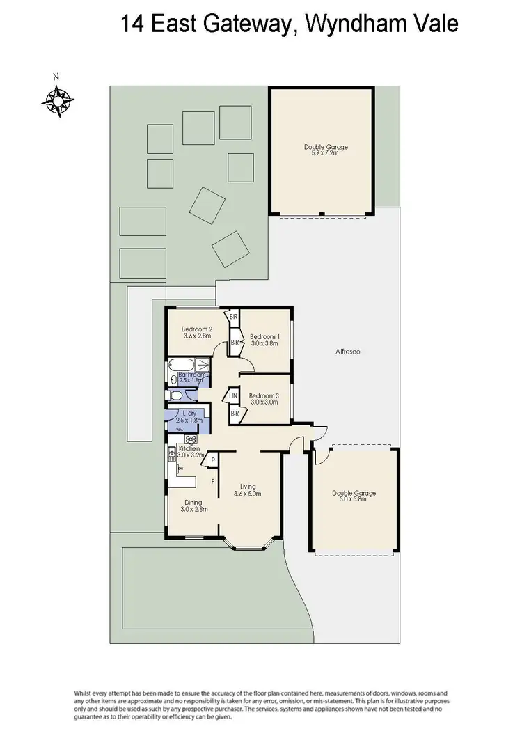 Floorplan of Homely house listing, 14 East Gate Way, Wyndham Vale VIC 3024