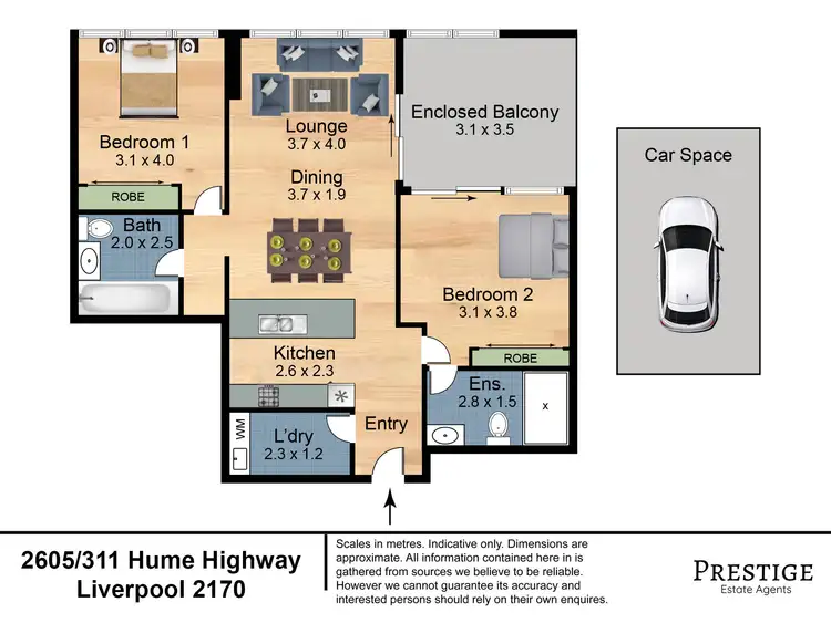 Floorplan of Homely unit listing, 2605/311 Hume Highway, Liverpool NSW 2170