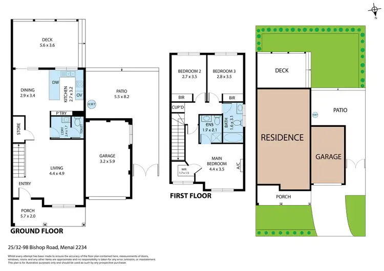 Floorplan of Homely townhouse listing, 25/32-98 Bishop Road, Menai NSW 2234
