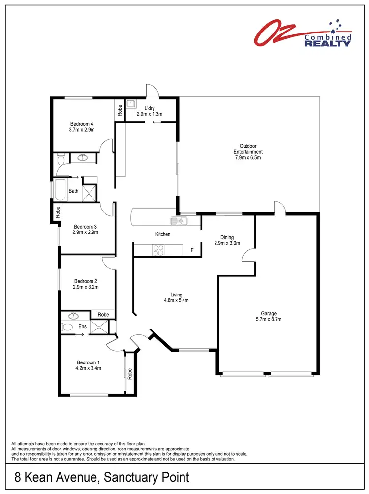 Floorplan of Homely house listing, 8 Kean Avenue, Sanctuary Point NSW 2540