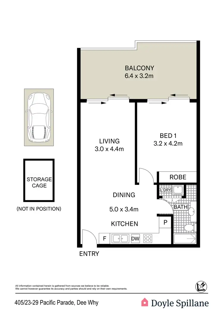 Floorplan of Homely apartment listing, 405/23-29 Pacific Parade, Dee Why NSW 2099