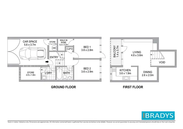 Floorplan of Homely townhouse listing, 1/2 Edmondson Street, Campbell ACT 2612
