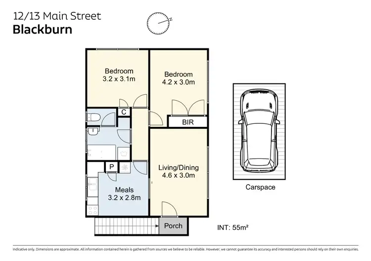Floorplan of Homely unit listing, 12/13 Main Street, Blackburn VIC 3130