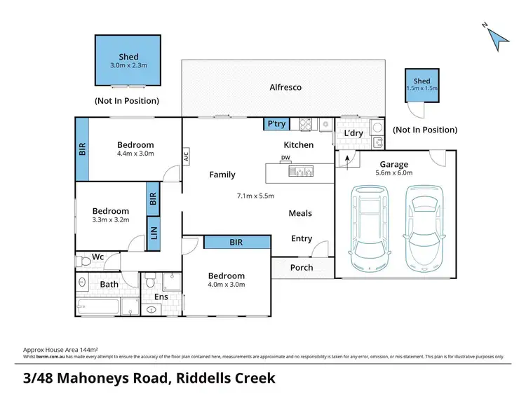 Floorplan of Homely unit listing, 3/48 Mahoneys Road, Riddells Creek VIC 3431