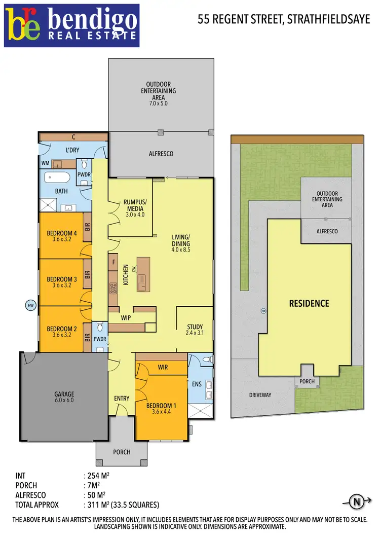 Floorplan of Homely house listing, 55 Regent Street, Strathfieldsaye VIC 3551