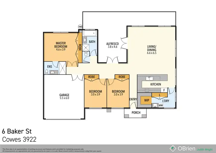 Floorplan of Homely house listing, 6 Baker Street, Cowes VIC 3922