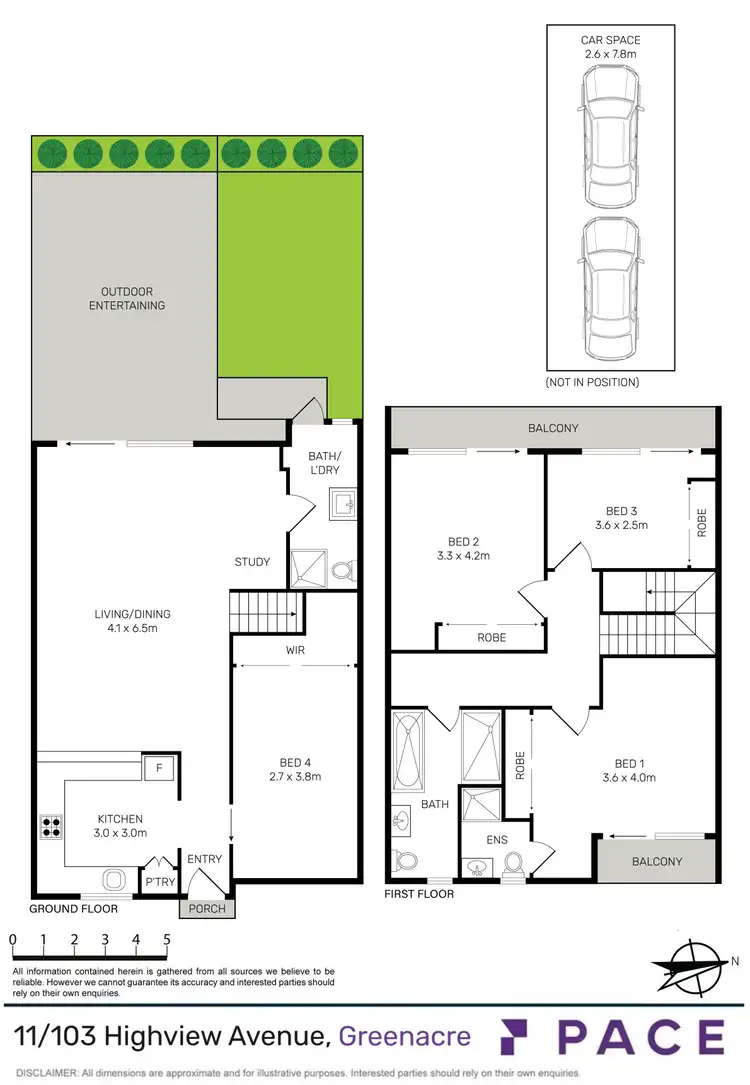 Floorplan of Homely townhouse listing, 11/103 Highview Avenue, Greenacre NSW 2190