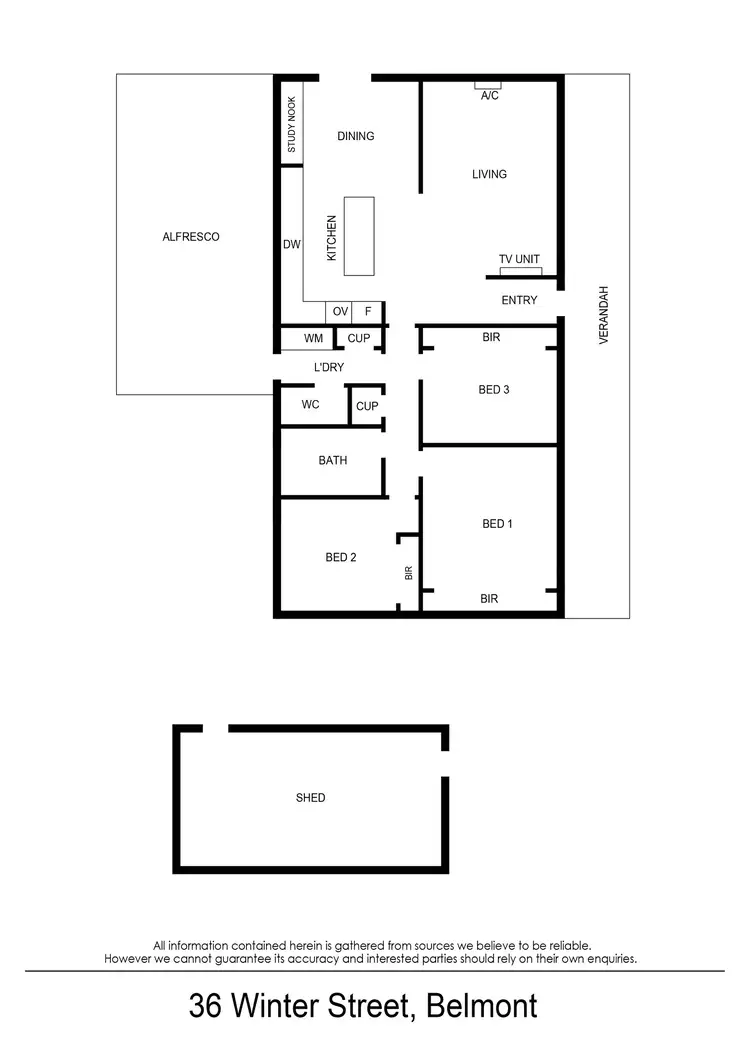 Floorplan of Homely house listing, 36 Winter Street, Belmont VIC 3216