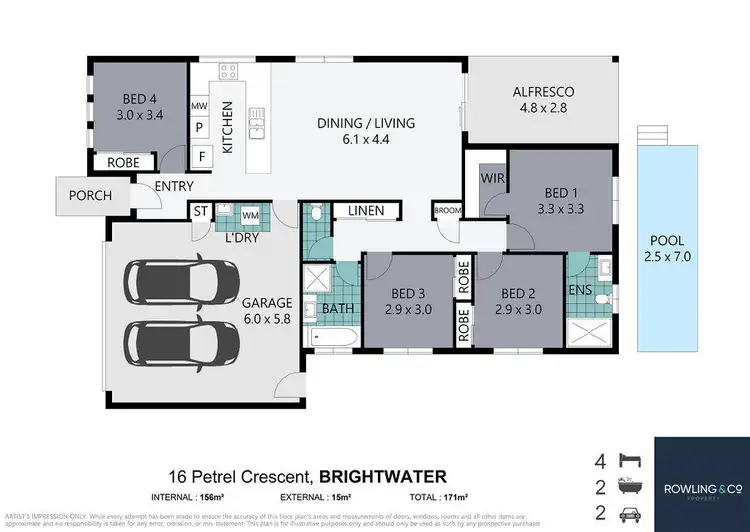 Floorplan of Homely house listing, 16 Petrel Crescent, Mountain Creek QLD 4557