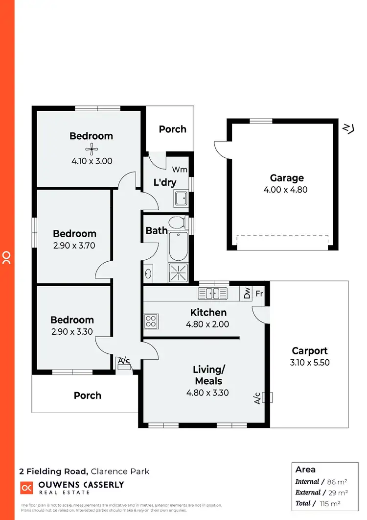 Floorplan of Homely house listing, 2 Fielding Road, Clarence Park SA 5034