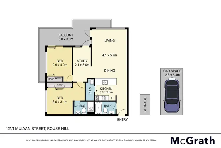 Floorplan of Homely apartment listing, 121/1 Mulyan Street, Rouse Hill NSW 2155