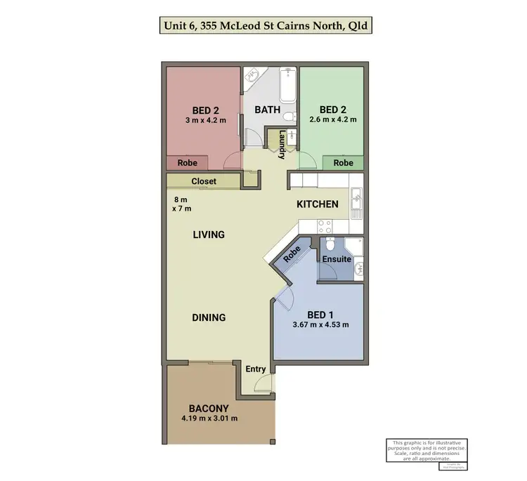 Floorplan of Homely apartment listing, 6/355-359 McLeod Street, Cairns North QLD 4870