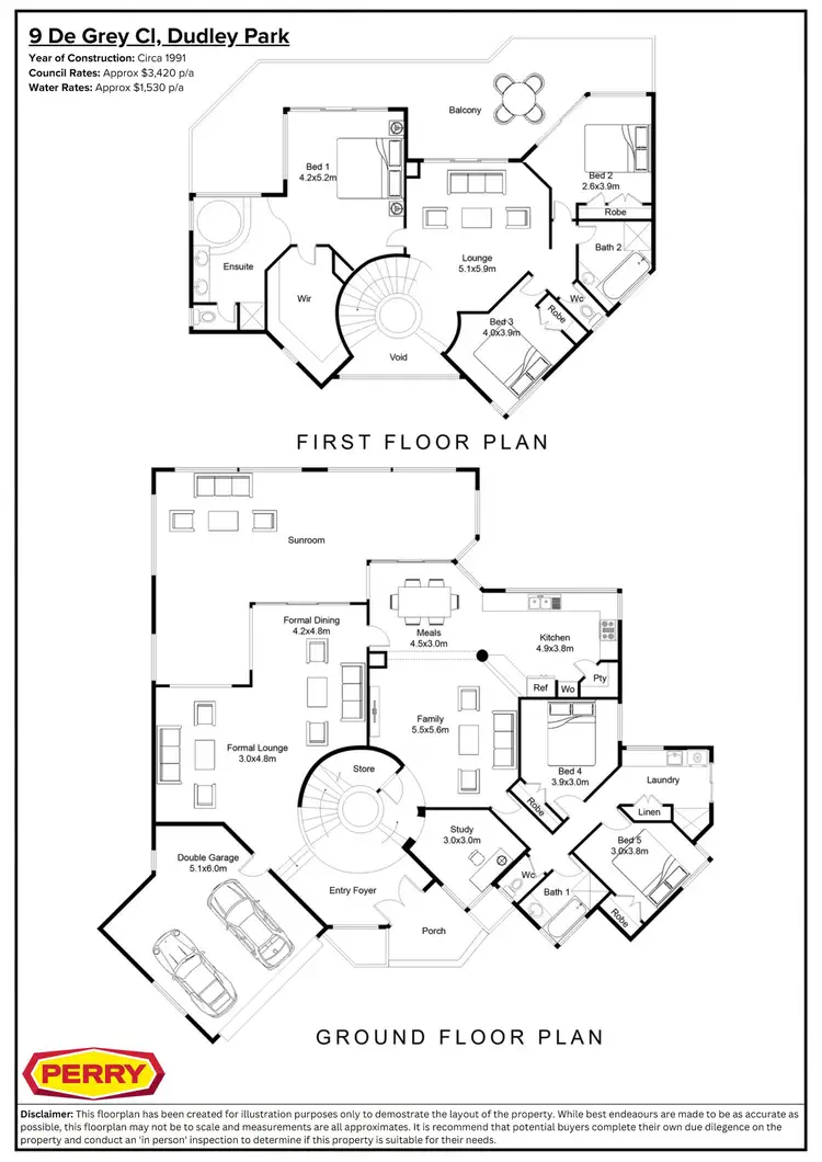Floorplan of Homely house listing, 9 De Grey Close, Dudley Park WA 6210