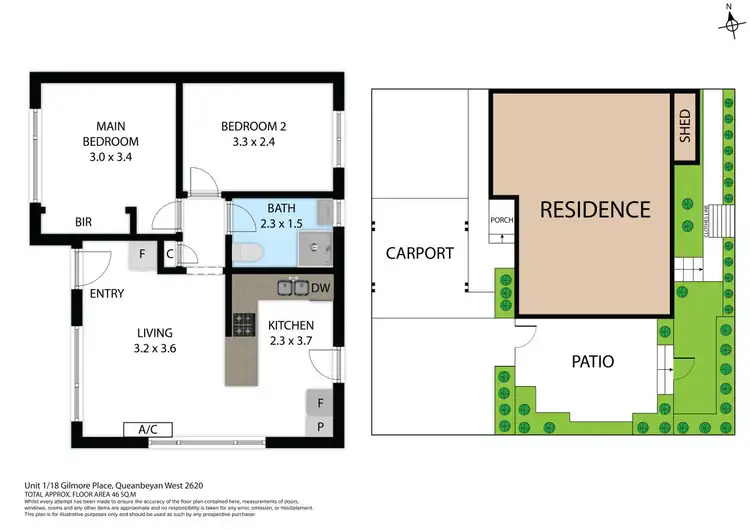 Floorplan of Homely townhouse listing, 1/18 Gilmore Place, Queanbeyan NSW 2620