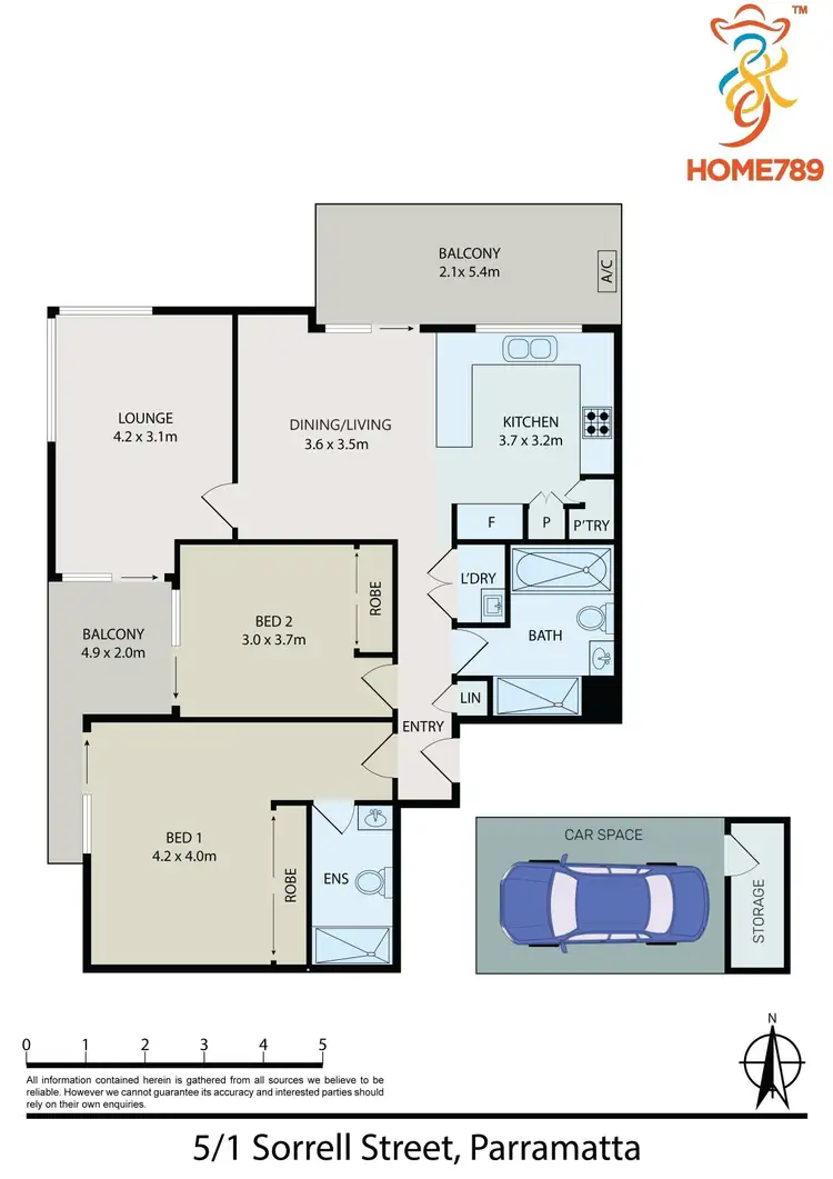 Floorplan of Homely apartment listing, 5/1 Sorrell Street, Parramatta NSW 2150
