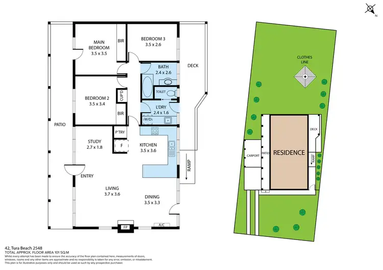 Floorplan of Homely house listing, 42 Tura Beach Drive, Tura Beach NSW 2548