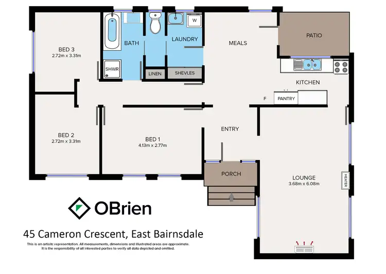 Floorplan of Homely house listing, 45 Cameron Crescent, East Bairnsdale VIC 3875