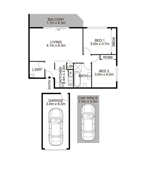 Floorplan of Homely apartment listing, 104/2 Riverpark Drive, Liverpool NSW 2170