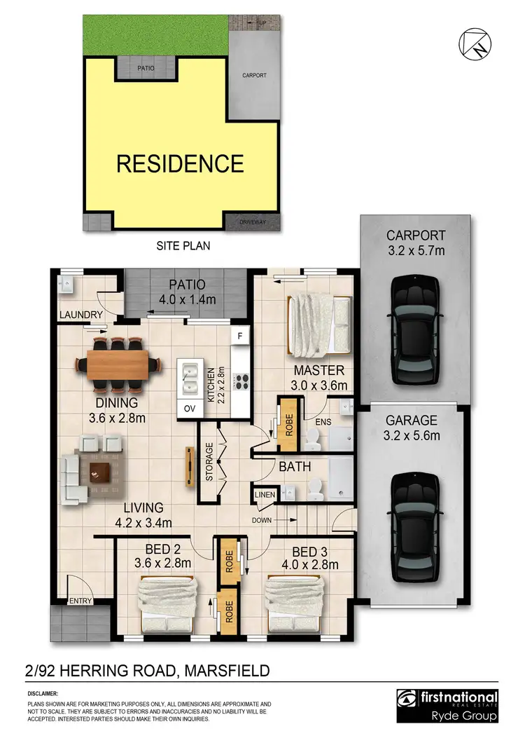 Floorplan of Homely villa listing, 2/92 Herring Road, Marsfield NSW 2122