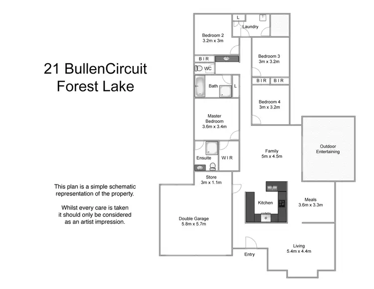 Floorplan of Homely house listing, 21 Bullen Circuit, Forest Lake QLD 4078