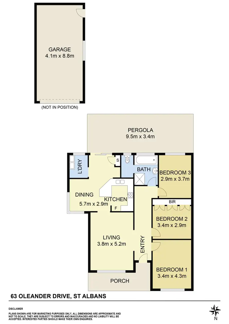 Floorplan of Homely house listing, 63 Oleander Drive, St Albans VIC 3021