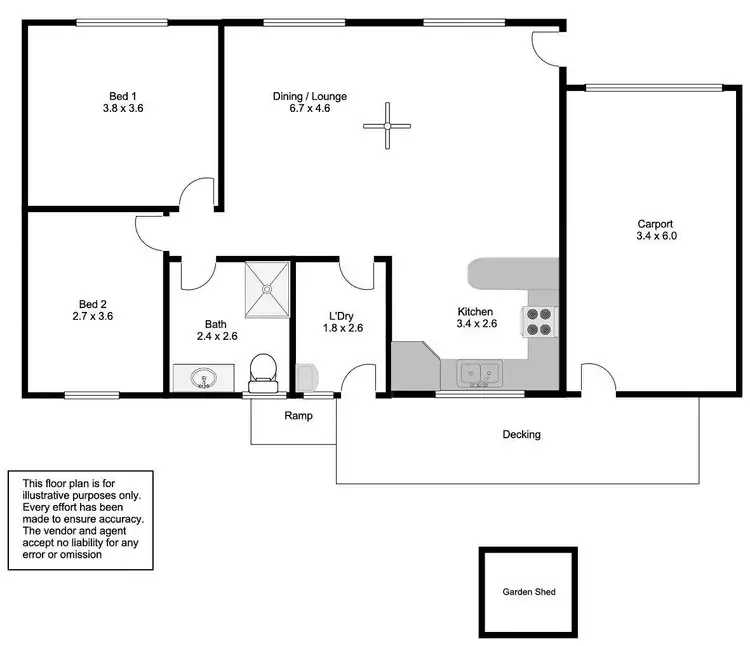 Floorplan of Homely unit listing, 2/9 Ocean Avenue, Port Lincoln SA 5606