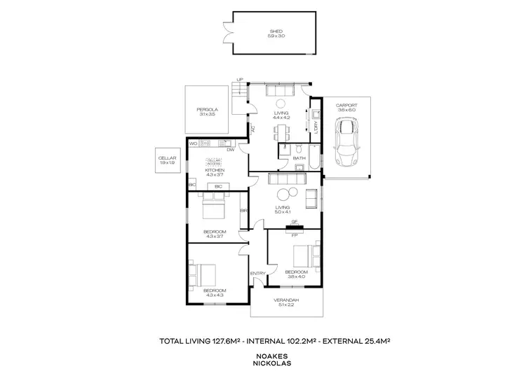 Floorplan of Homely house listing, 107 Grant Avenue, Toorak Gardens SA 5065