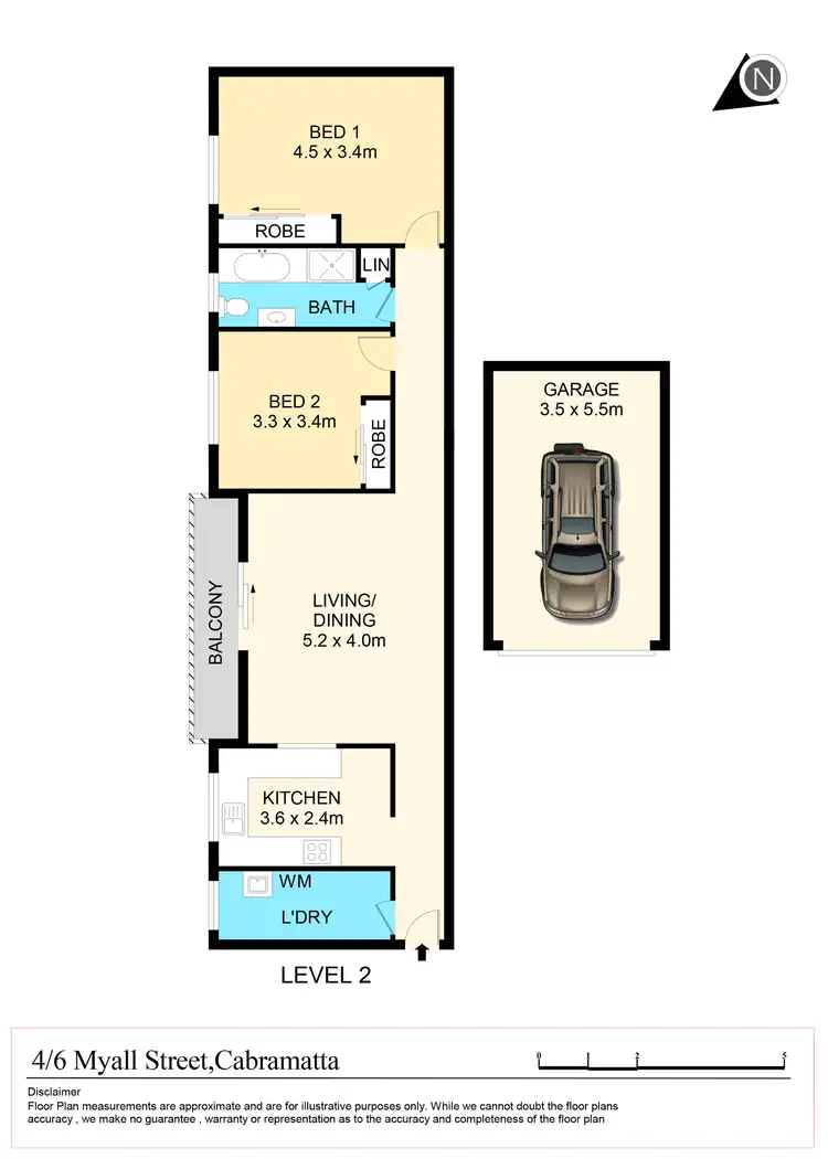 Floorplan of Homely unit listing, 4/6 Myall Street, Cabramatta NSW 2166