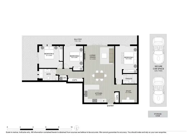Floorplan of Homely apartment listing, 301/8D Myrtle Street, Prospect NSW 2148