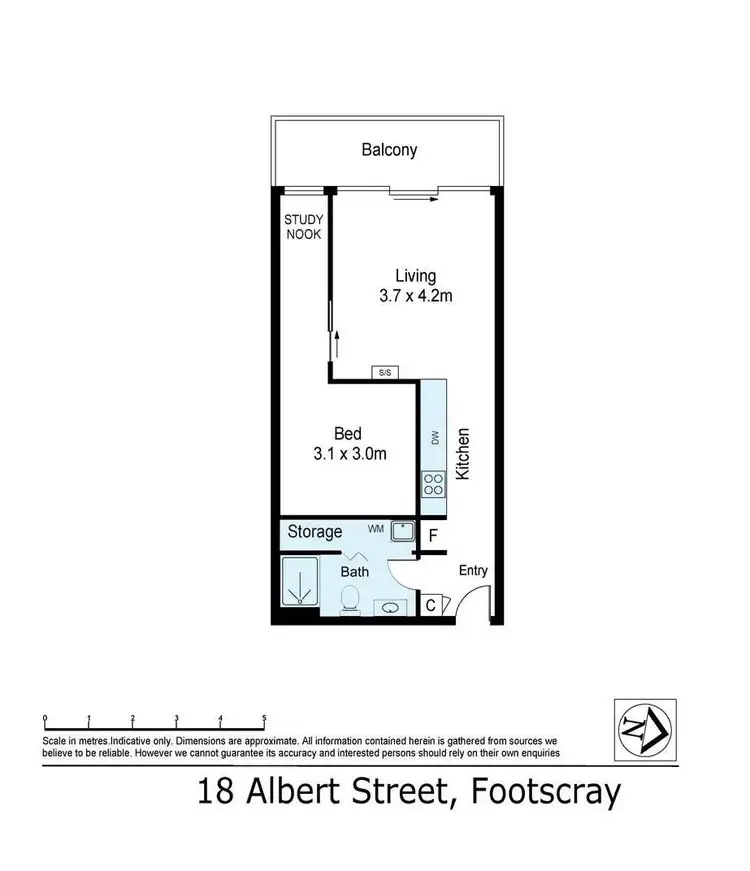 Floorplan of Homely apartment listing, 847/18 Albert Street, Footscray VIC 3011