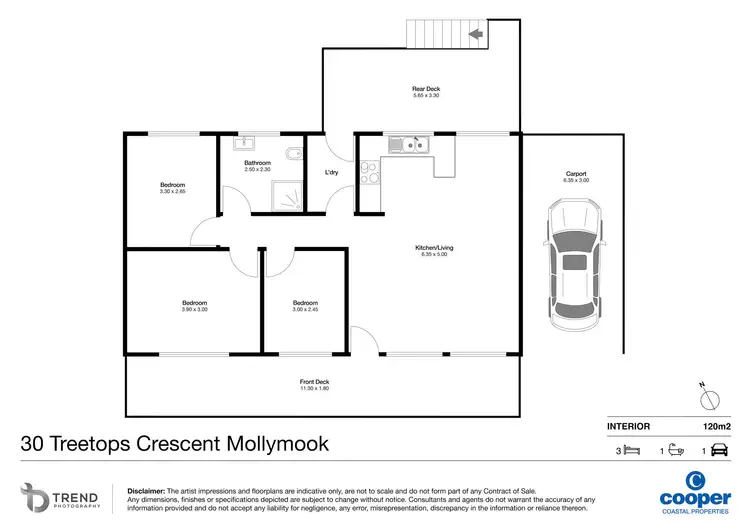 Floorplan of Homely house listing, 30 Treetops Crescent, Mollymook Beach NSW 2539