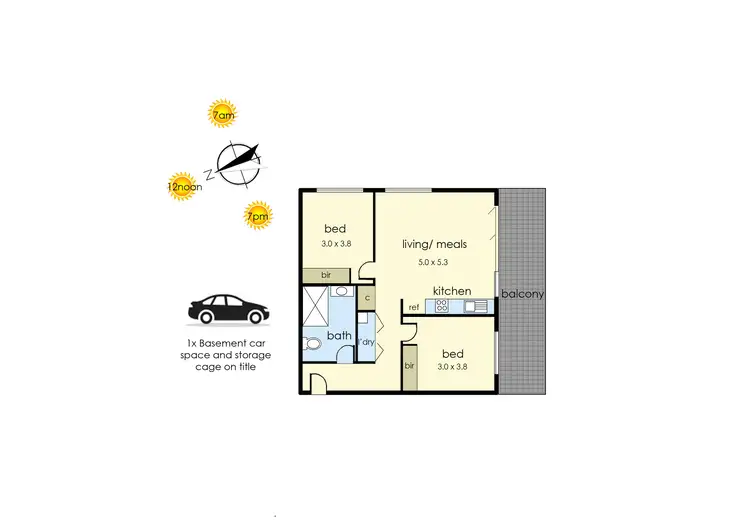 Floorplan of Homely apartment listing, 304/15-17 Ebdale Street, Frankston VIC 3199