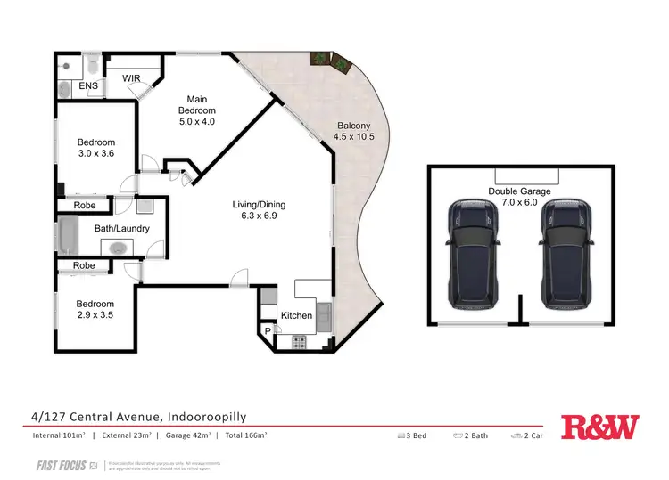 Floorplan of Homely apartment listing, 4/127 Central Avenue, Indooroopilly QLD 4068