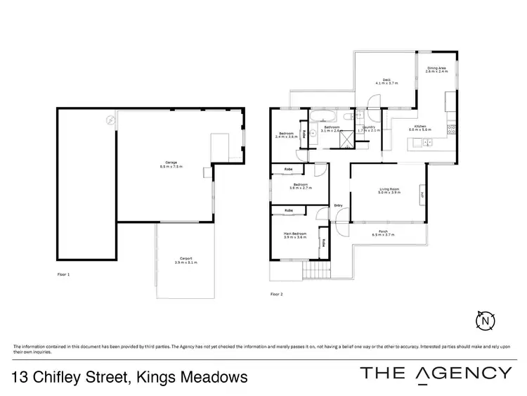 Floorplan of Homely house listing, 13 Chifley Street, Kings Meadows TAS 7249
