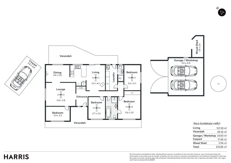 Floorplan of Homely house listing, 22 Chowilla Street, Eden Hills SA 5050