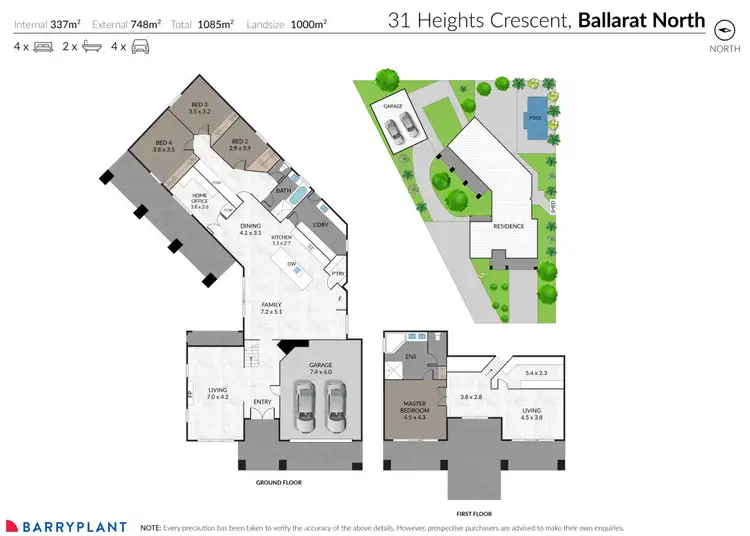 Floorplan of Homely house listing, 31 Heights Crescent, Ballarat North VIC 3350