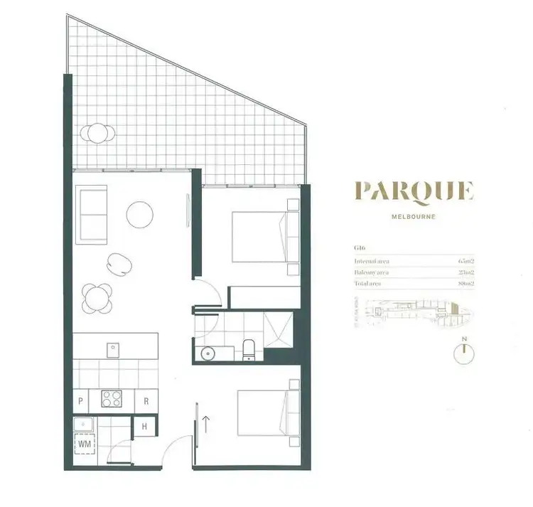 Floorplan of Homely apartment listing, G16/555 St Kilda Road, Melbourne VIC 3004