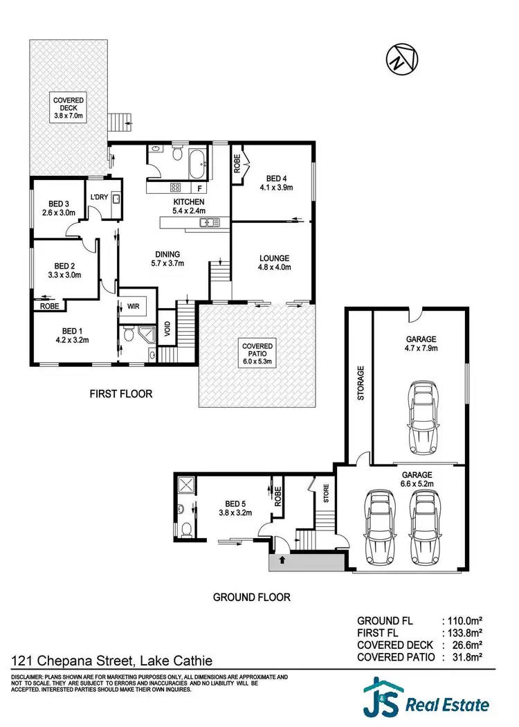 Floorplan of Homely house listing, 121 Chepana Street, Lake Cathie NSW 2445