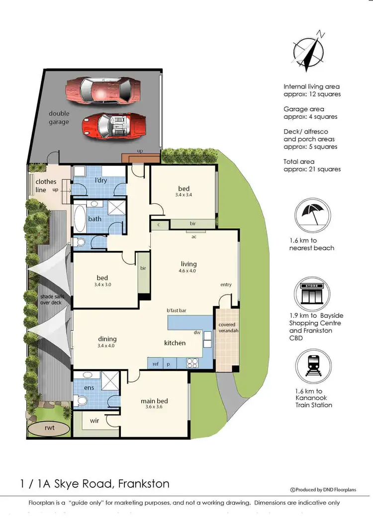 Floorplan of Homely townhouse listing, 1/1a Skye Road, Frankston VIC 3199