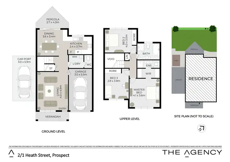 Floorplan of Homely townhouse listing, 2/1 Heath Street, Prospect NSW 2148