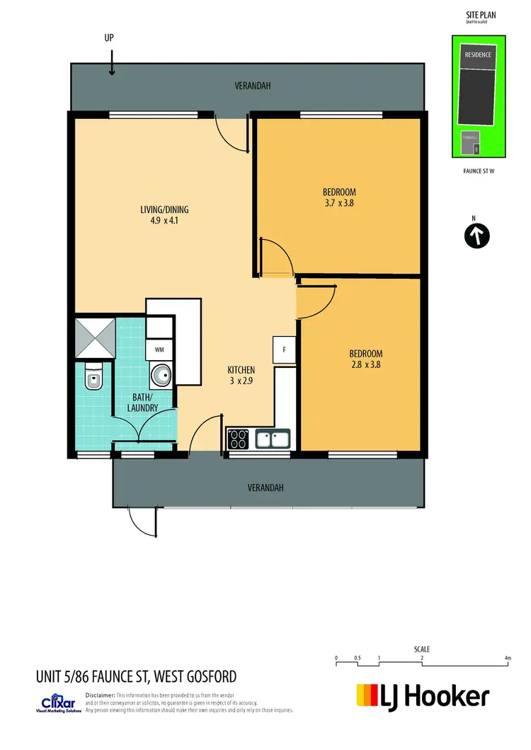 Floorplan of Homely unit listing, 5/86 Faunce Street West, Gosford NSW 2250
